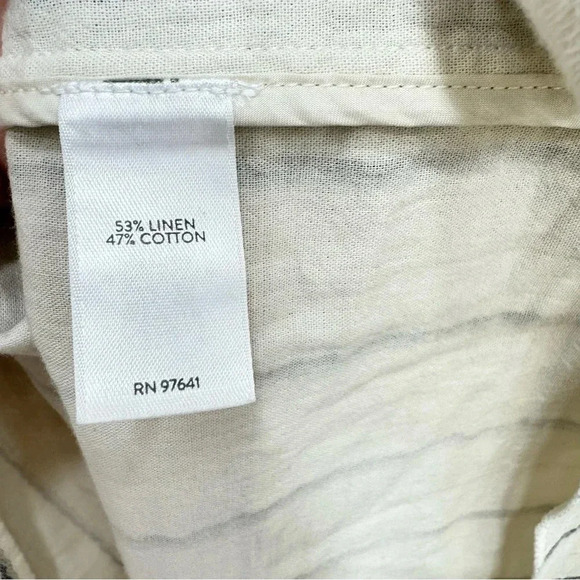 J. Jill Linen Blend Pinstripe Blazer, Size Small but can fit larger - Picture 7 of 7